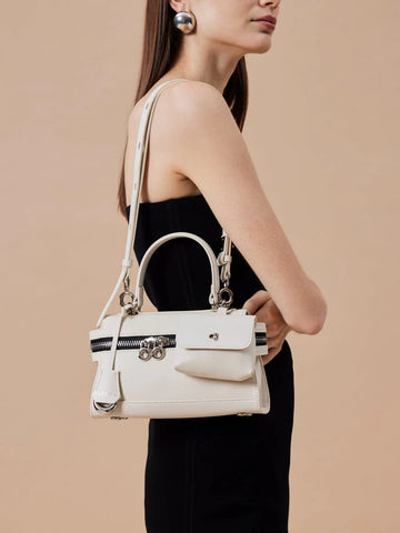 PAZZION, Elettra Compact Satchel, Beige